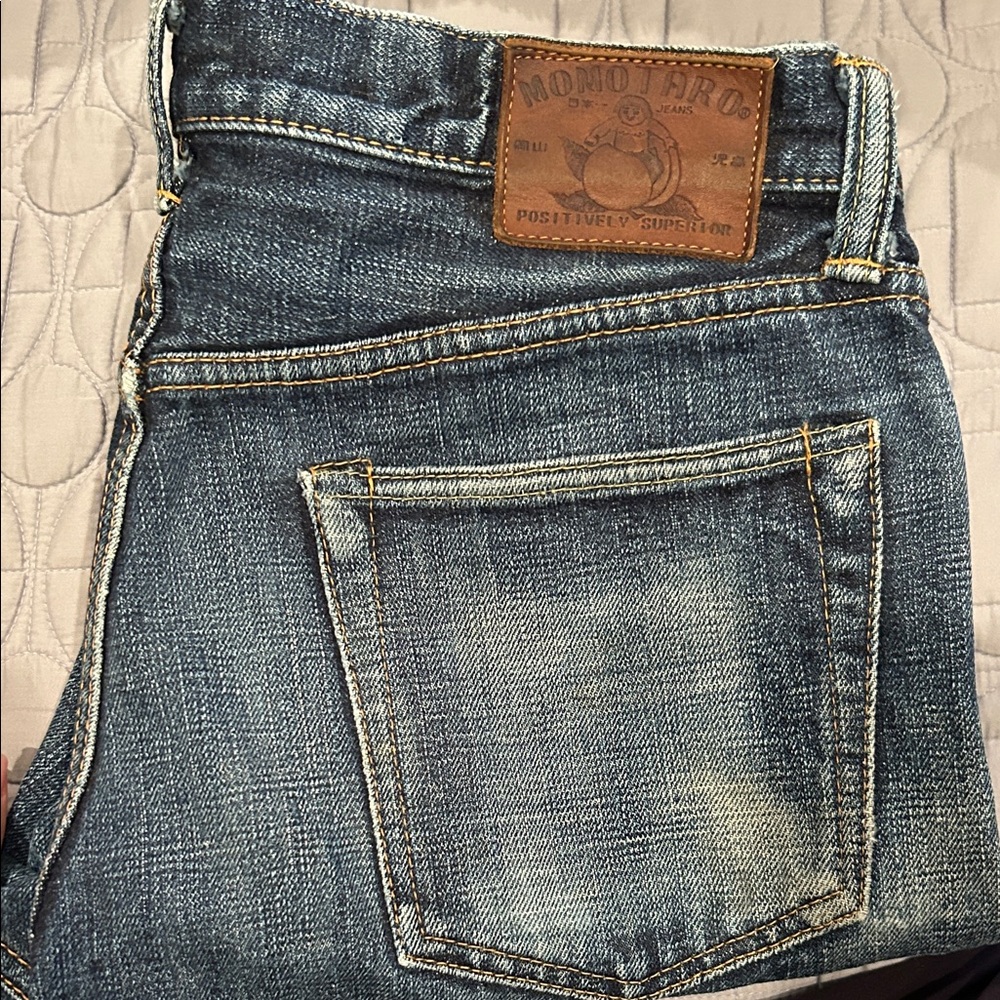 Momotaro Distressed Blue Slim Jeans